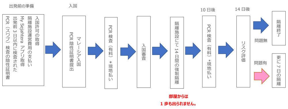 出発、入国の流れ